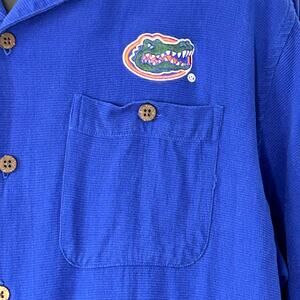 Chiliwear Florida Gators Blue Button Up Shirt XL NCAA Camp Resort Shirt